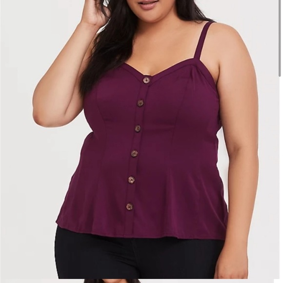 EUC! Torrid 3 burgundy top - Picture 1 of 7